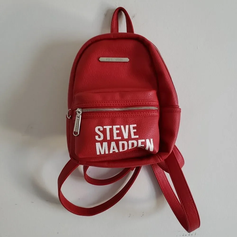 Steve Madden Red Mini Backpack  - Picture 2 of 7